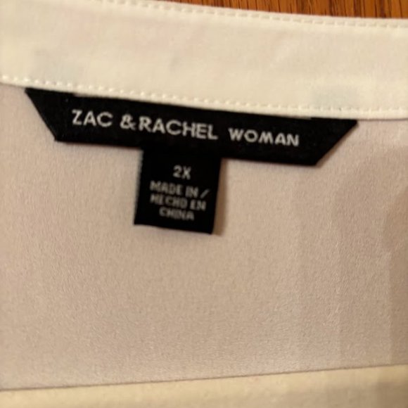 Zac & Rachel Ivory sheer tunic with embroidered design - Picture 2 of 4